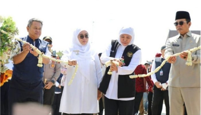 Gubernur Khofifah Didampingi Wabup Sumenep Resmikan 2 Pelabuhan di Kecamatan Dungkek